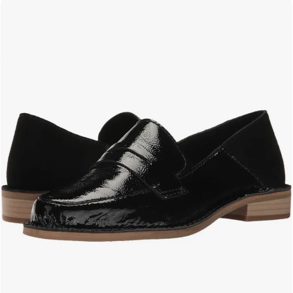 Kelsi Dagger Black patent leather/suede loafer size 7 NWOT